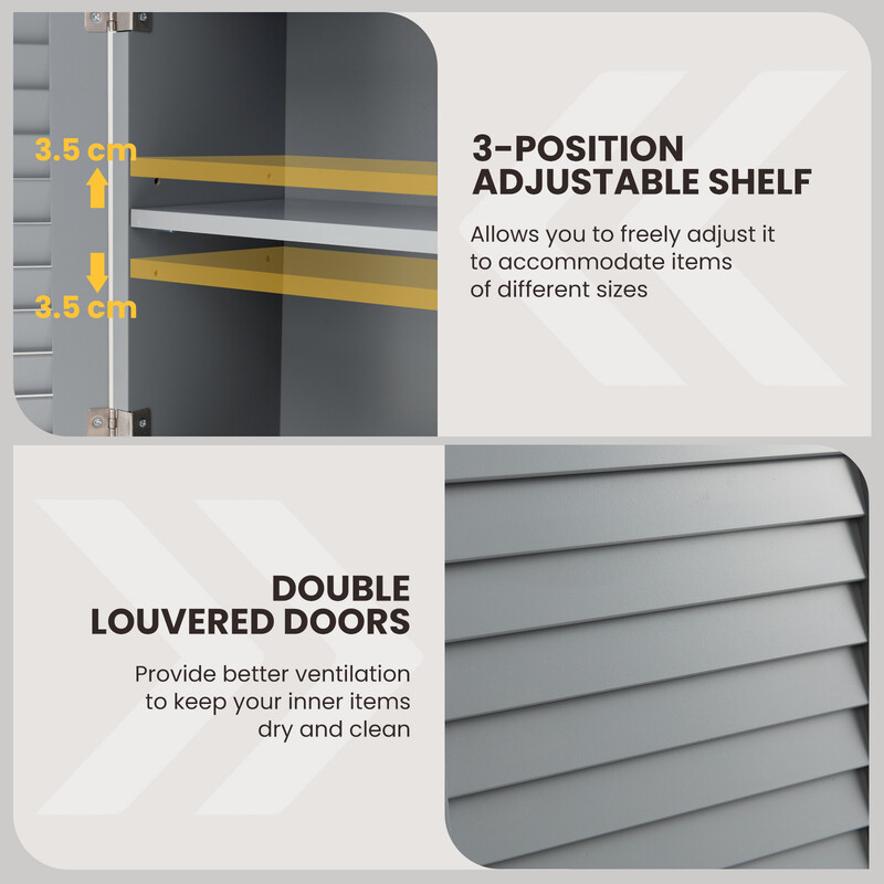 Väggskåp hängande medicinskåp med lamelldörrar grå 58 x 22 x 75 cm