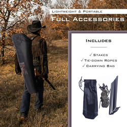 Jakttält med 360° sikt och bärväska för tre personer
