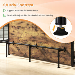 Elegant barbord med vinhylla, glashållare och justerbara fötter för stilren förvaring