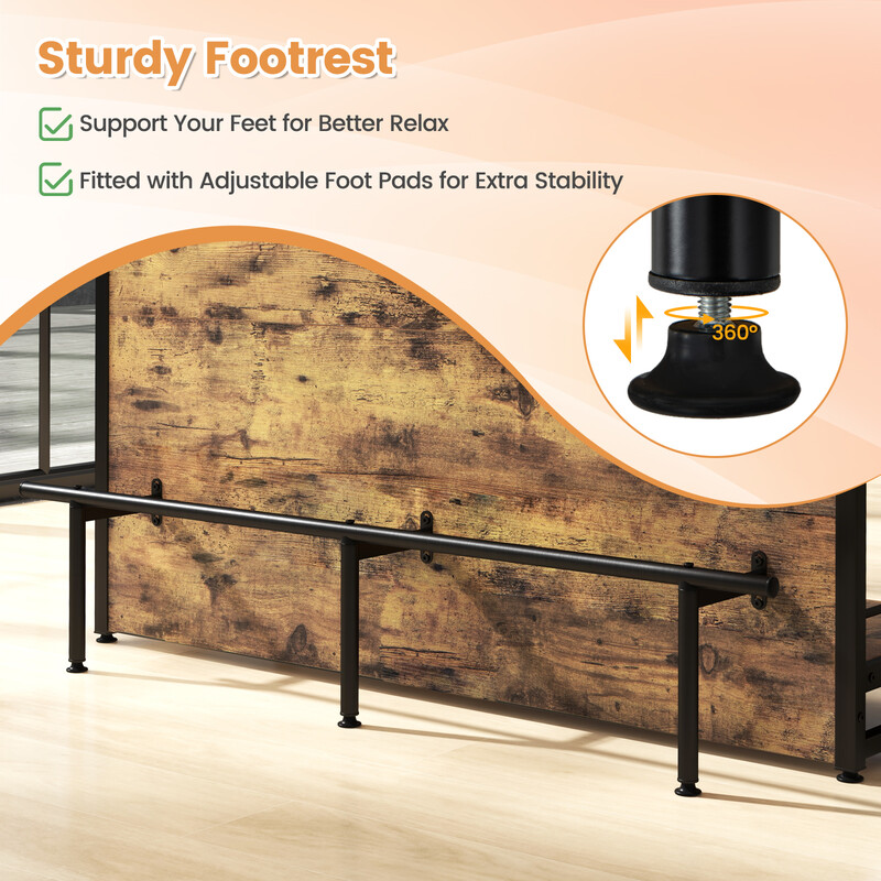 Elegant barbord med vinhylla, glashållare och justerbara fötter för stilren förvaring