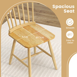 2-pack windsorstolar i trä med hög rygg och fotstöd för matsal eller kök