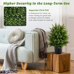 2-pack konstgjorda cedarklotträd med kruka 55 cm för hem och kontor