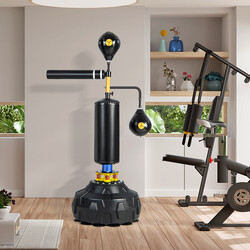 360° reflexstång med 2 speedbollar och justerbar stående boxningssäck för träning hemma