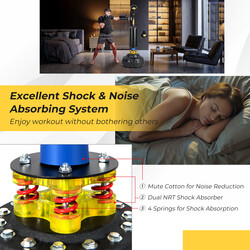 360° reflexstång med 2 speedbollar och justerbar stående boxningssäck för träning hemma