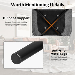 2-pack matstolar med ergonomisk ryggstöd och grå linneliknande klädsel