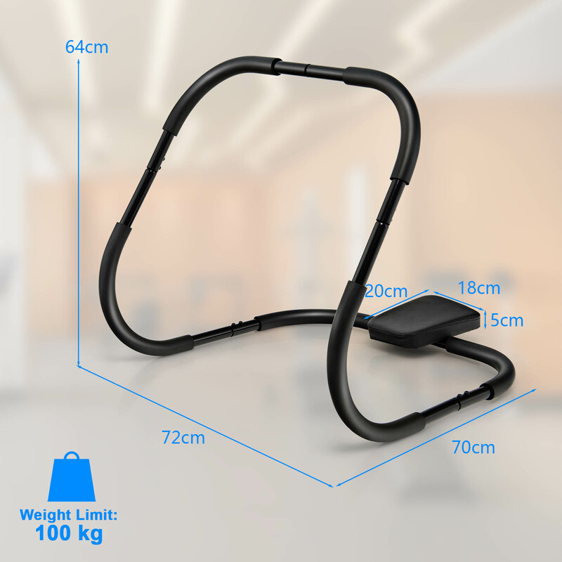 Magtränare med mjukt grepp för mångsidig träning och ergonomisk användning svart