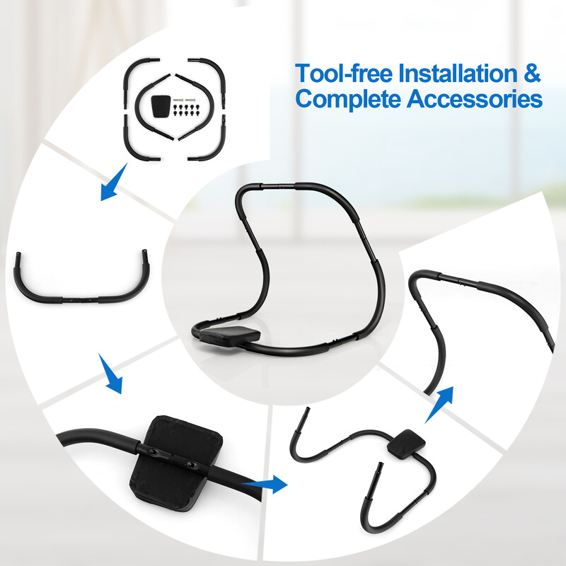 Magtränare med mjukt grepp för mångsidig träning och ergonomisk användning svart