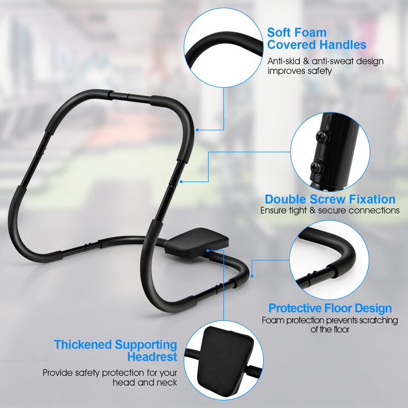 Magtränare med mjukt grepp för mångsidig träning och ergonomisk användning svart