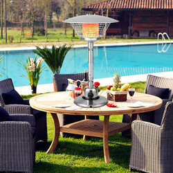 Bärbar terrassvärmare i rostfritt stål med 3200 W propan och säkerhetsskydd