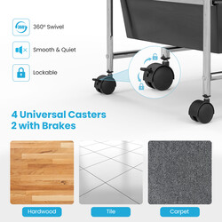 Förvaringsvagn med 15 löstagbara lådor och hjul för hem och kontor