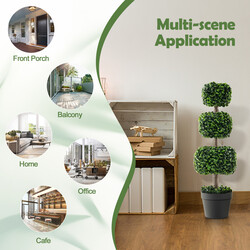 Konstgjord buxbomsklot 75 cm med kruka för tidlös grönska och enkel skötsel