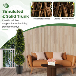 Konstgjord buxbom 120 cm med kruka för inomhus och utomhus bruk