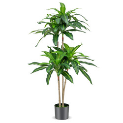 Konstgjord dracena 140 cm med kruka och 92 blad för naturlig inredning