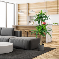 Konstgjord dracena 140 cm med kruka och 92 blad för naturlig inredning