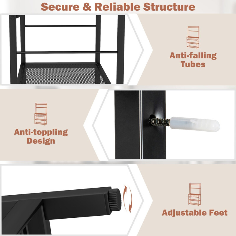 Kökshylla med vinhållare för 10 flaskor och arbetsyta i rustik brun design