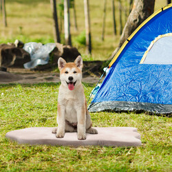 Ortopedisk hundbädd för stora hundar med minnesskum och avtagbart överdrag beige