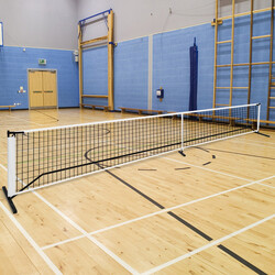 Bärbart pickleballnät med metallram och väderbeständigt polyesternät inklusive transportväska