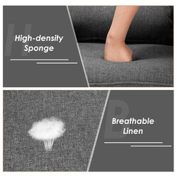 Modern grå vilstol med armstöd och ryggkudde, bekväm och hållbar design 73 x 77 x 85 cm