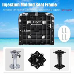 2-pack hopfällbara båtsäten med hög rygg och tjock skumgummidyna svart