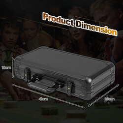 Pokerset med 300 marker, kortlekar, tärningar och elegant förvaringsväska