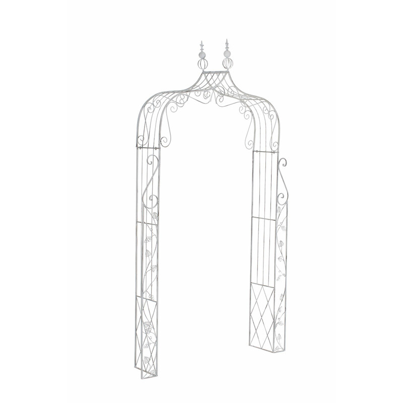 Elegant rosenbåge i pulverlackerat järn för klätterväxter
