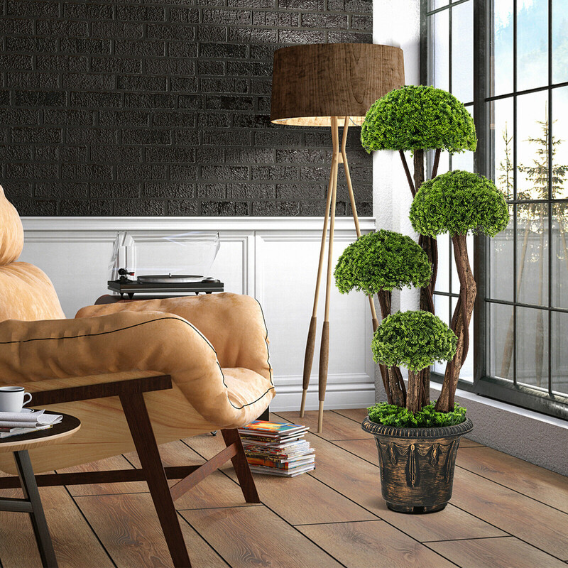 Konstgjord cypressboll 90 cm med naturligt utseende för inomhus och utomhusbruk