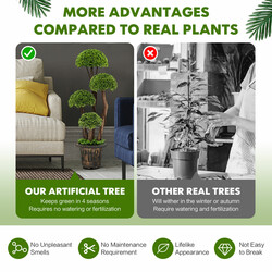 Konstgjord cypressboll 90 cm med naturligt utseende för inomhus och utomhusbruk