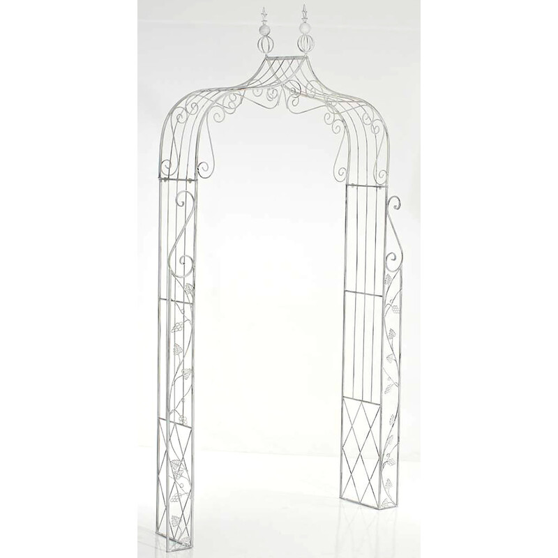 Elegant rosenbåge i pulverlackerat järn för klätterväxter