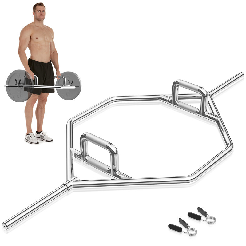 Robust sexkantig trap bar för styrketräning, maxbelastning 226 kg, galvaniserad stålkonstruktion