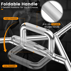 Robust sexkantig trap bar för styrketräning, maxbelastning 226 kg, galvaniserad stålkonstruktion
