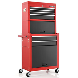 Låsbar 2-i-1 verktygslåda med hög kapacitet