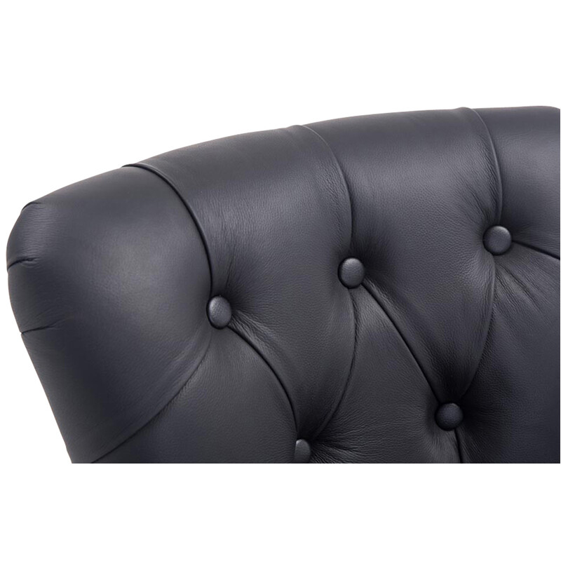 Elegant barstol i äkta läder med quiltad design