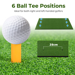 Golfträningsmatta med gummipeggar och riktpinnar för inomhus- och utomhusbruk 152 x 92 cm