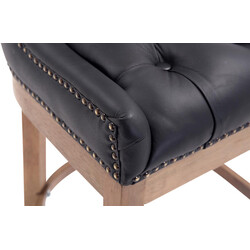 Elegant barstol i äkta läder med quiltad design