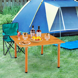 Hopfällbart campingbord med bärväska för strand, picknick och fiskeutflykter i naturen