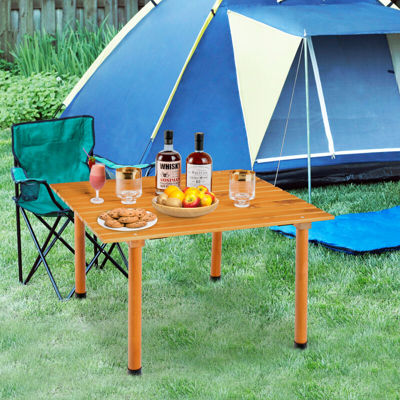 Hopfällbart campingbord med bärväska för strand, picknick och fiskeutflykter i naturen