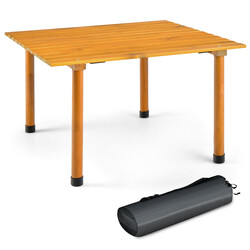 Hopfällbart campingbord med bärväska för strand, picknick och fiskeutflykter i naturen