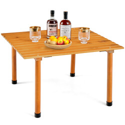 Hopfällbart campingbord med bärväska för strand, picknick och fiskeutflykter i naturen