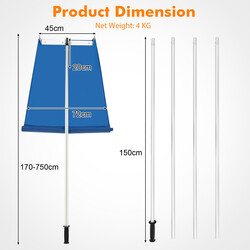 Snöraka med justerbar längd, praktiska hjul och halkfritt grepp för takrengöring