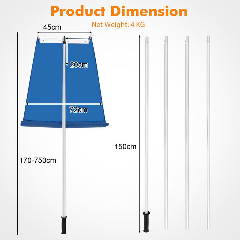 Snöraka med justerbar längd, praktiska hjul och halkfritt grepp för takrengöring