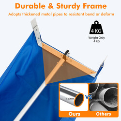 Snöraka med justerbar längd, praktiska hjul och halkfritt grepp för takrengöring