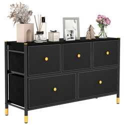 Byrå för sovrum med 5 lådor och metallram