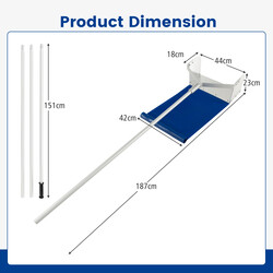 Snöraka för tak med teleskopstativ och halkfritt handtag, justerbar längd, hållbar konstruktion