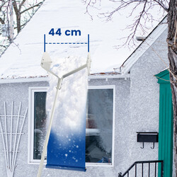 Snöraka för tak med teleskopstativ och halkfritt handtag, justerbar längd, hållbar konstruktion