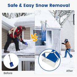 Snöraka för tak med teleskopstativ och halkfritt handtag, justerbar längd, hållbar konstruktion