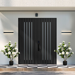 Konstgjord kameliaträd 95 cm med vita blommor i cementkruka för hem och kontor