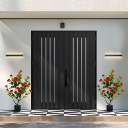 Konstgjord kameliaträd 95 cm med cementkruka och röda blommor