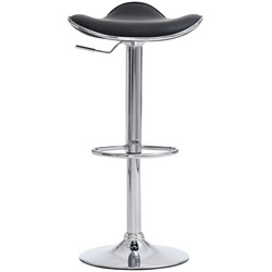 Eleganta justerbara barstolar i konstläder med kromad ram