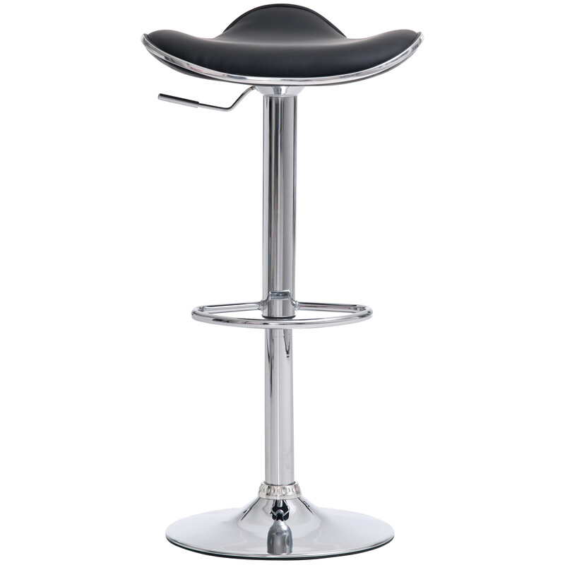 Eleganta justerbara barstolar i konstläder med kromad ram