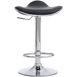 Eleganta justerbara barstolar i konstläder med kromad ram